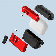For AirPods 1/2/3/4 & AirPods Pro 1/2/3 Gen Case, Secure Lock Auto Pop-Up Lid Military Grade Shockproof Hard Shell Protective Cover, Full Body Drop Protection Armor Earphone Case with Visible LED & USB-C/Lightning Compatibility (main image)
