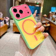 SummerFinds dopamine Contrast color newly upgraded with magnetic suction Suitable for iPhone 17 16 15 14 Pro Max Magnetic phone case Contrast color full lens protection Compatible with iPhone 17 Pro Max Magnetic phone case No paint peeling, anti-fall an (main image)