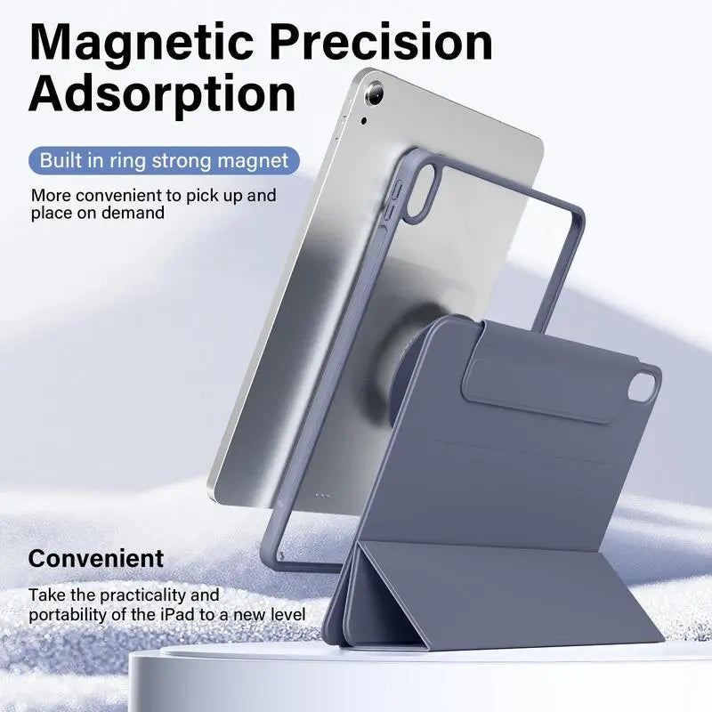 KENKE Magnetic Rotatable Detachable Tablet Case with Pencil Holder, Protective Flip Cover Compatible with iPad, Smart Tablet Accessories, Tablet Casing, Removable Cover, Tablet Covers (main image)