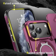 Heavy-duty iPhone case with sliding camera cover and ring stand — view 8