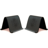 Flexible Silicone Aluminum Phone holder stand, Bendable Rollable Foldable Design, Universal Adjustable Anti-Slip Desktop Mount for Phone Tablet Laptop, Portable Ergonomic Holder for Home Office Travel-YY - Color 2 Pcs Black (variant image)