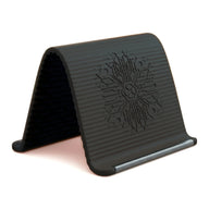 Flexible Silicone Aluminum Phone holder stand, Bendable Rollable Foldable Design, Universal Adjustable Anti-Slip Desktop Mount for Phone Tablet Laptop, Portable Ergonomic Holder for Home Office Travel-YY - Color Black (variant image)