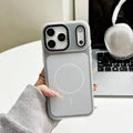 HISTORYOO for iPhone 17 Pro Max 16 Pro 15 14 Plus 13 12 11 Pro Magnetic (not strong) Defender 2 In 1 Dual Layer Jelly Soft Matte Clear Silicone + Candy Color-Blocking PC Hybrid Magsafe Wireless Charging Case Frosted Shockproof Bumper Luxury Back Cover - Color Black (variant image)