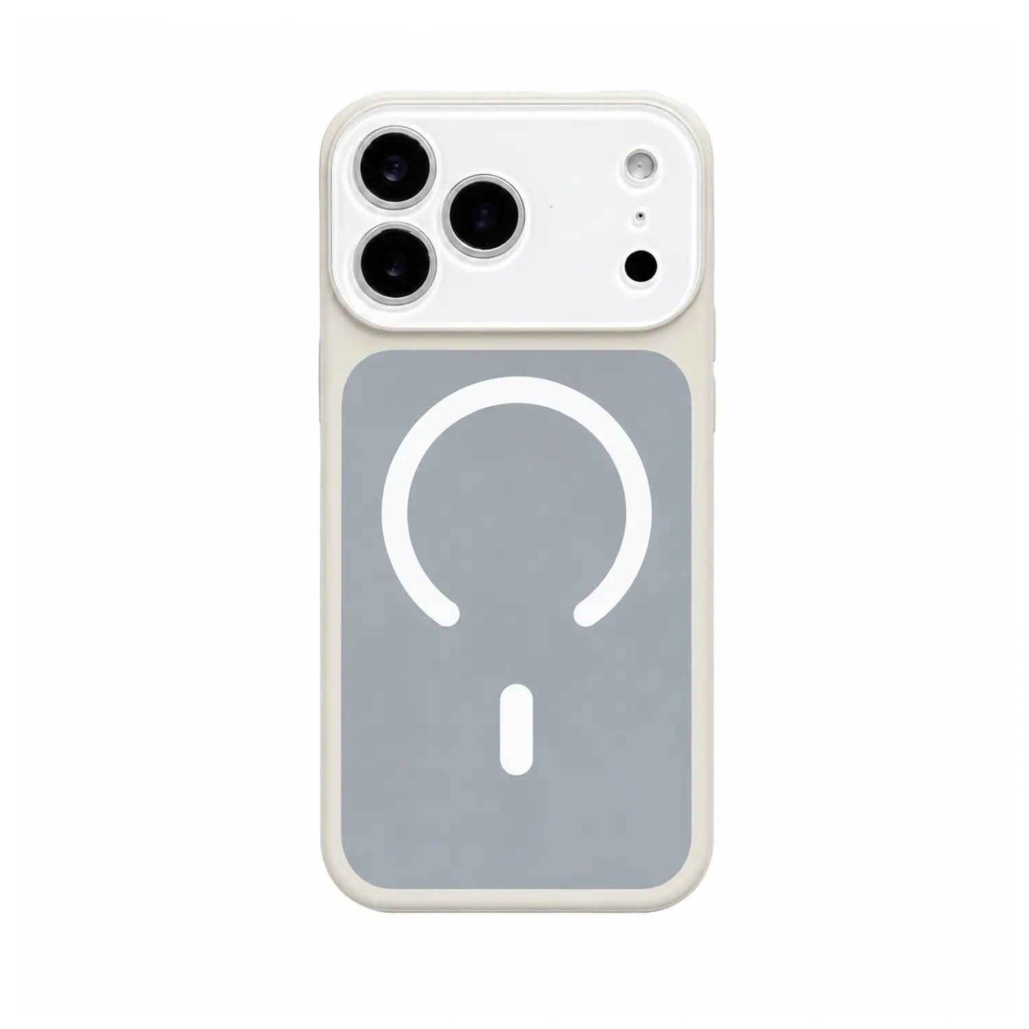 Dopamine Color Block Magnetic Phone Case for iPhone 17 16 15 14 13 Pro Max, Soft Touch Matte Cover for Gorls Women, compatible with MagSafe, Ultra Slim Thin Hard PC Case Cover - Color Grey (variant image)