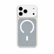 Dopamine Color Block Magnetic Phone Case for iPhone 17 16 15 14 13 Pro Max, Soft Touch Matte Cover for Gorls Women, compatible with MagSafe, Ultra Slim Thin Hard PC Case Cover - Color Grey (variant image)