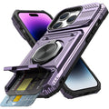 iPhone wallet case with card holder in Purple
