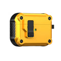 For AirPods 1/2/3/4 & AirPods Pro 1/2/3 Gen Case, Secure Lock Auto Pop-Up Lid Military Grade Shockproof Hard Shell Protective Cover, Full Body Drop Protection Armor Earphone Case with Visible LED & USB-C/Lightning Compatibility - Color Yellow (variant image)